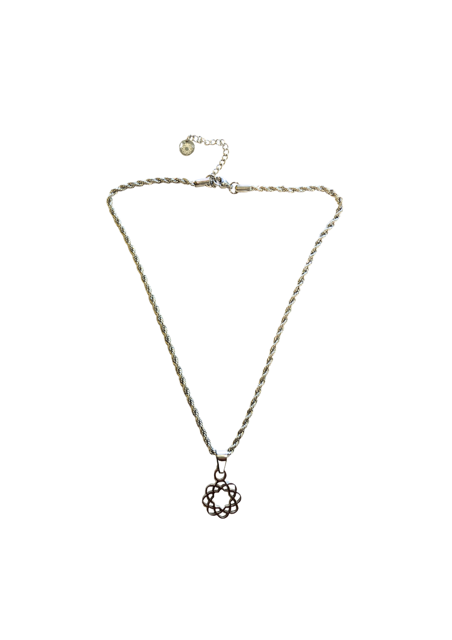 Collana con logo Soka Gakkai in acciaio 40 cm.