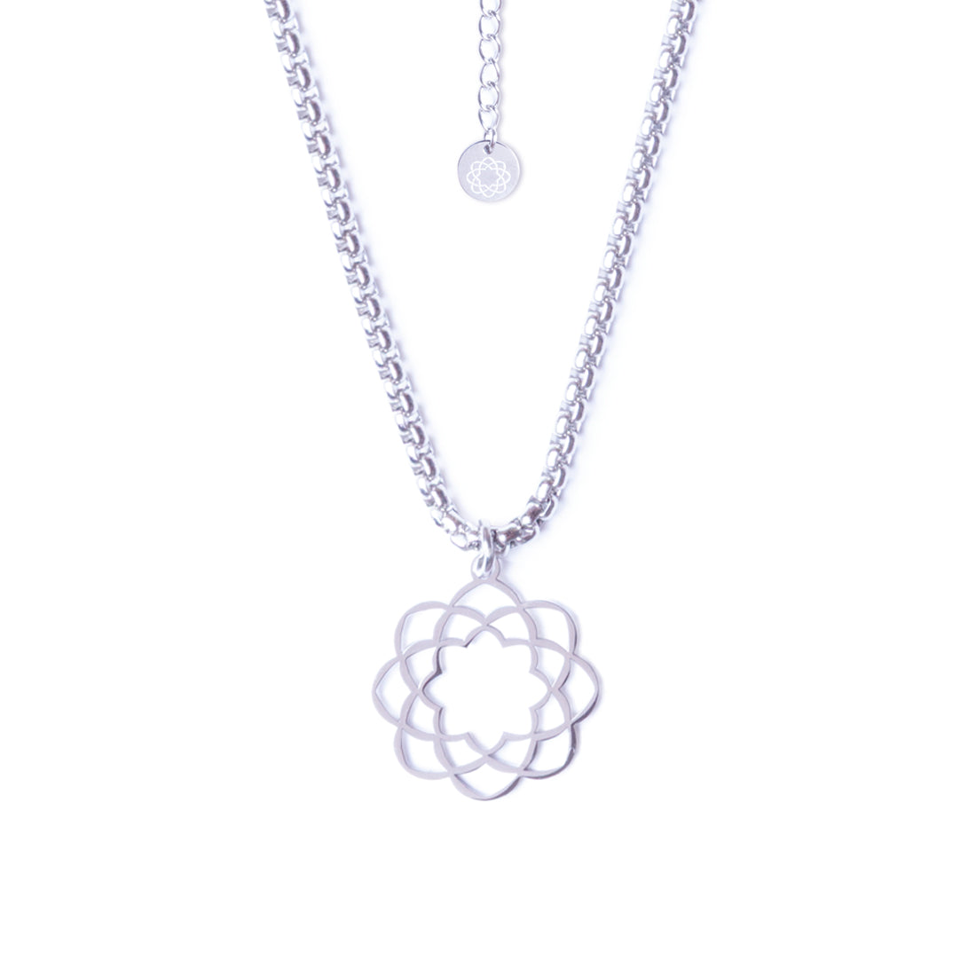 Men's steel Soka Gakkai logo necklace 45 cm.