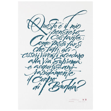 Poster Calligrafia 50x70 - "Questo è il mio pensiero costante..."