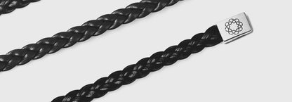 Black Leather Braided Bracelet