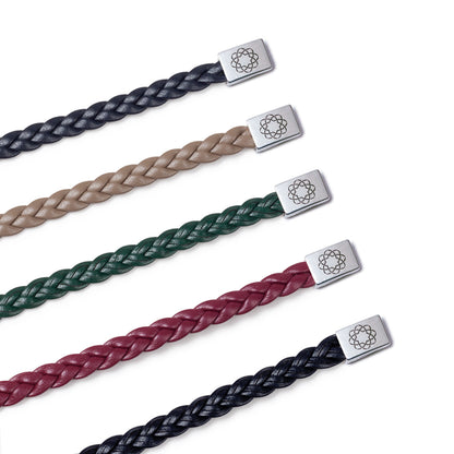 Black Leather Braided Bracelet