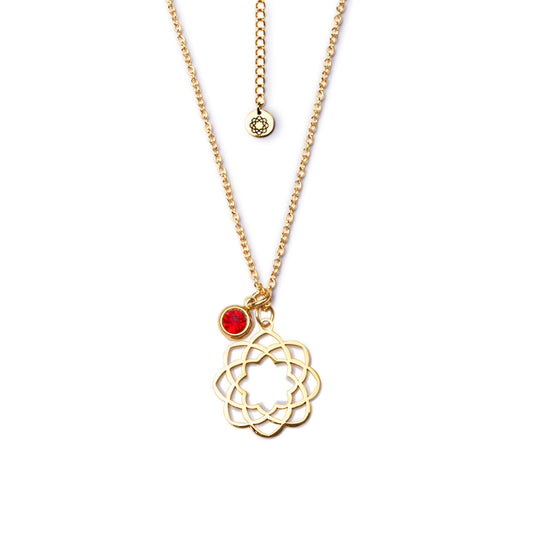 Collana con logo Soka Gakkai in oro pvd 40 cm.