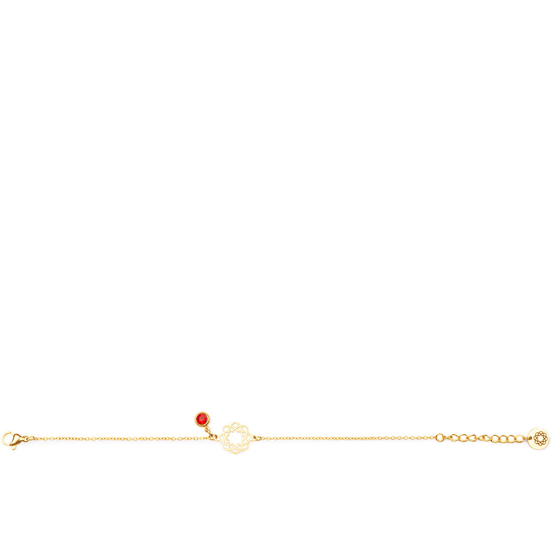 Bracciale con logo Soka Gakkai in oro pvd 16 cm.