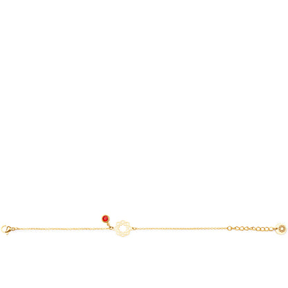 Bracciale con logo Soka Gakkai in oro pvd 16 cm.