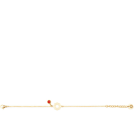 Bracciale con logo Soka Gakkai in oro pvd 16 cm.