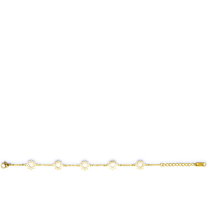 Bracciale Five con logo Soka Gakkai in acciaio Donna 16 cm.
