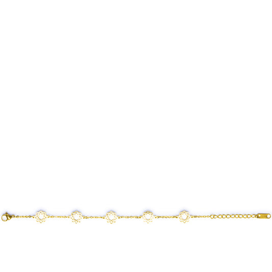 Bracciale Five con logo Soka Gakkai in acciaio Donna 16 cm.