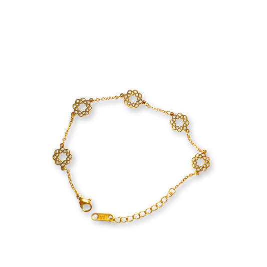 Bracciale Five con logo Soka Gakkai in acciaio Donna 16 cm.