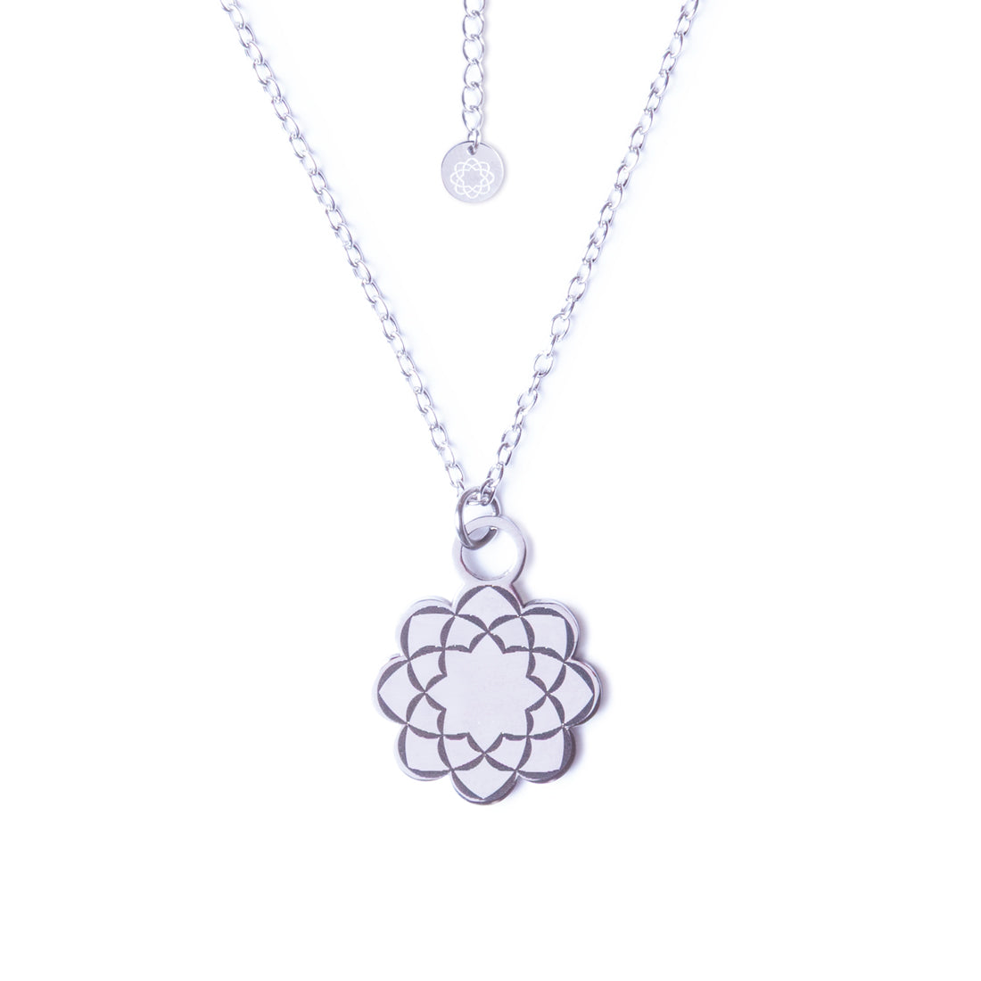 Soka Gakkai logo necklace made of steel 40 cm.