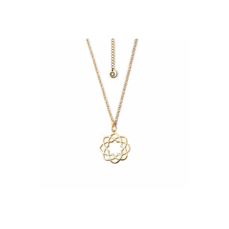 Collana con logo Soka Gakkai in oro pvd 40 cm.