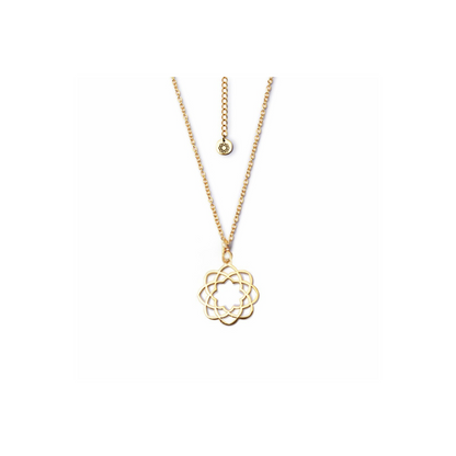 Collana con logo Soka Gakkai in oro pvd 40 cm.