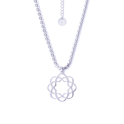 Men's steel Soka Gakkai logo necklace 45 cm.