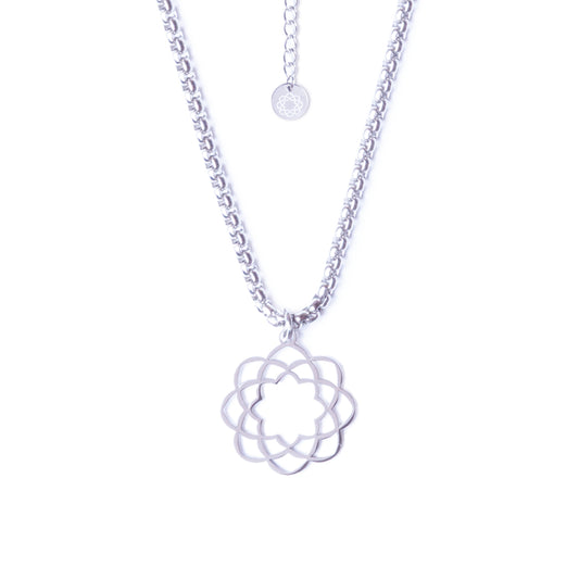 Men's steel Soka Gakkai logo necklace 45 cm.